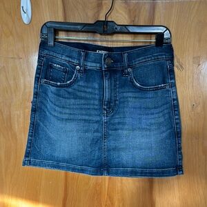 Express Women's Blue Denim Skirt